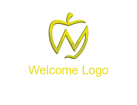 letter N incorporated with apple logo