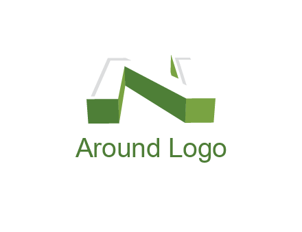 3D letter N logo