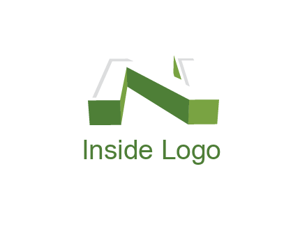 3D letter N logo