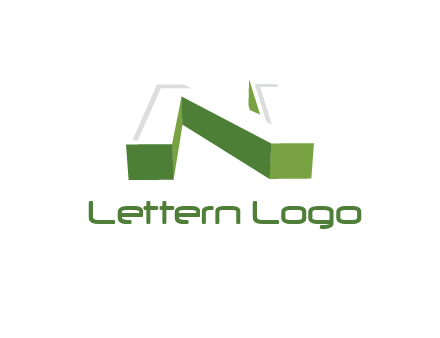 3D letter N logo