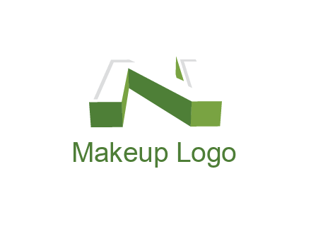3D letter N logo