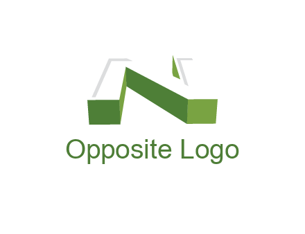 3D letter N logo