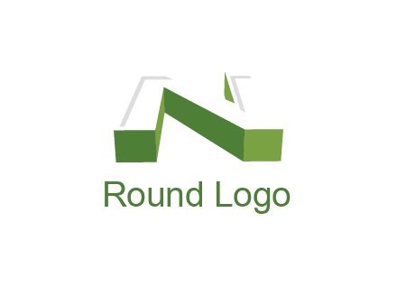 3D letter N logo