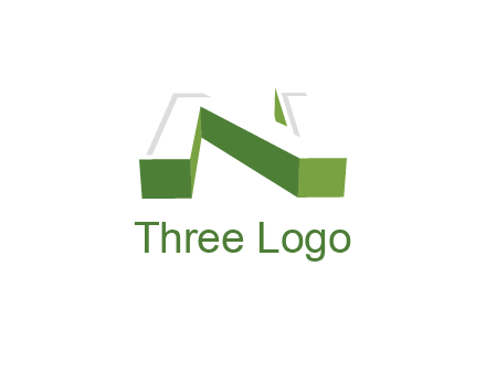3D letter N logo