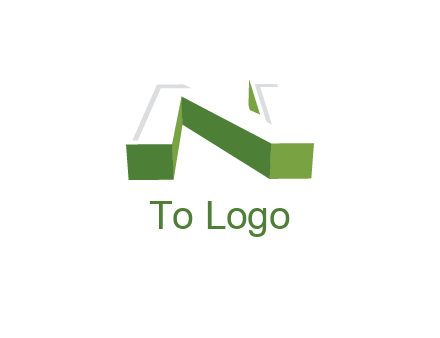 3D letter N logo