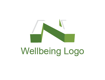 3D letter N logo