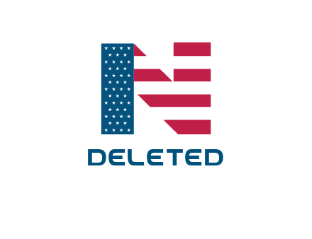 american flag inside letter N logo