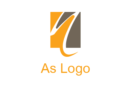 abstract letter n inside rectangle logo