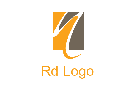 abstract letter n inside rectangle logo