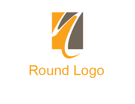 abstract letter n inside rectangle logo