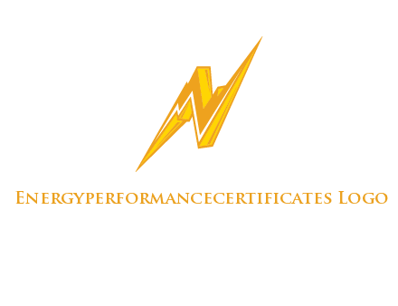 letter N made of thunder icon logo