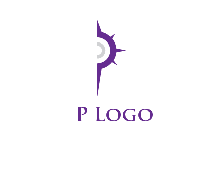 letter P made of compass logo