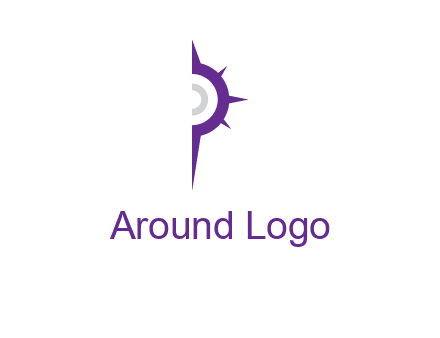 letter P made of compass logo