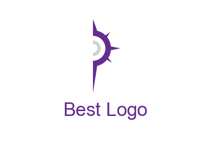 letter P made of compass logo