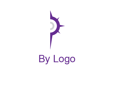 letter P made of compass logo