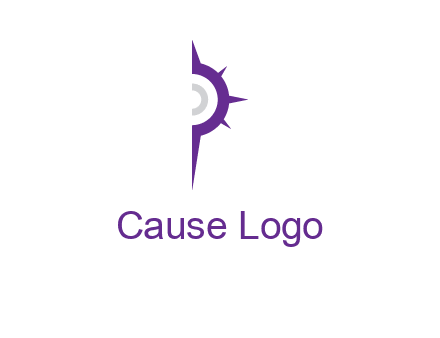 letter P made of compass logo