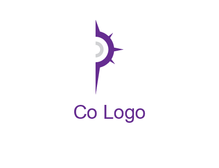 letter P made of compass logo