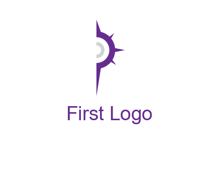letter P made of compass logo