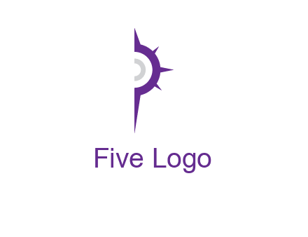 letter P made of compass logo