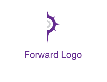 letter P made of compass logo
