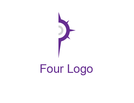 letter P made of compass logo
