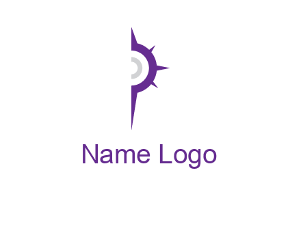 letter P made of compass logo