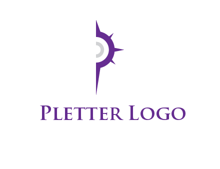 letter P made of compass logo