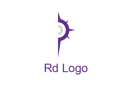 letter P made of compass logo