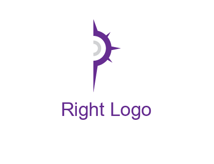 letter P made of compass logo