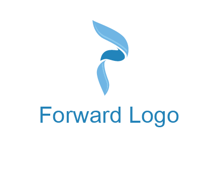 letter P made of waves logo