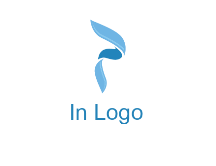 letter P made of waves logo
