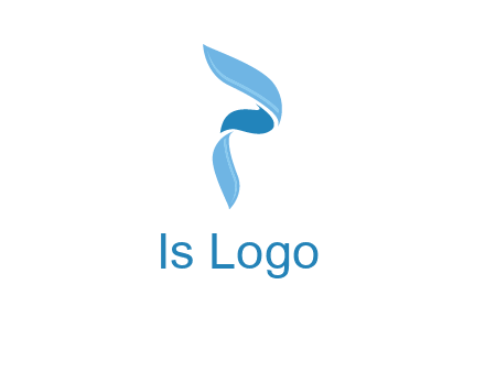letter P made of waves logo
