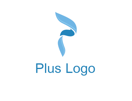 letter P made of waves logo