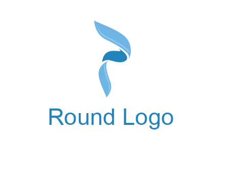 letter P made of waves logo