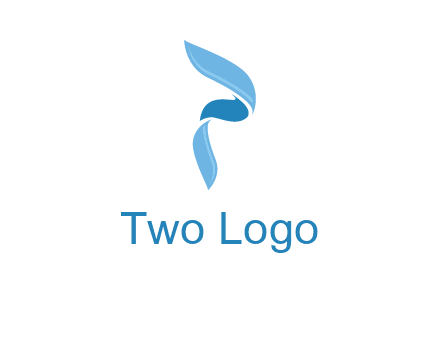 letter P made of waves logo