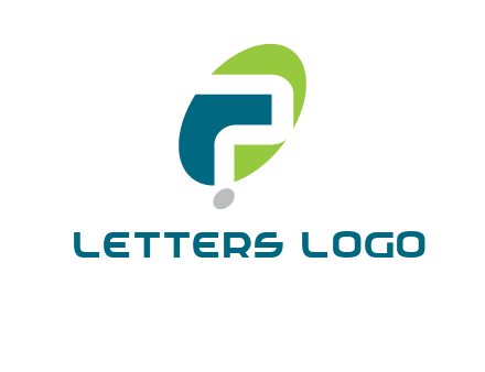 letter P inside oval shape logo