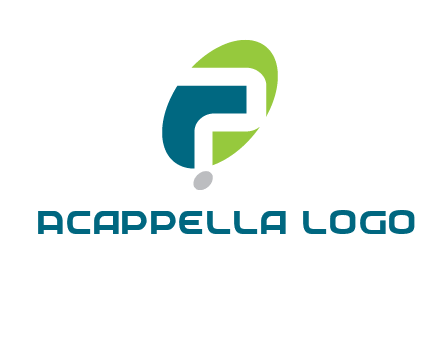 letter P inside oval shape logo