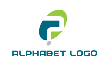 letter P inside oval shape logo