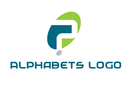 letter P inside oval shape logo