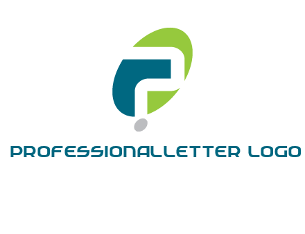 letter P inside oval shape logo