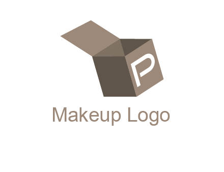 letter P with open box logo