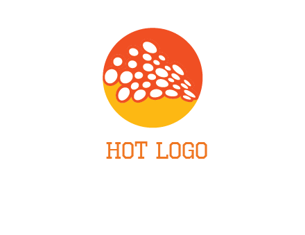 circles in halftone circle