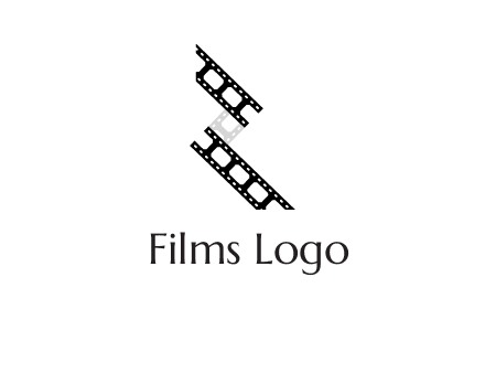 Letter R made of film reel logo