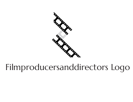Letter R made of film reel logo