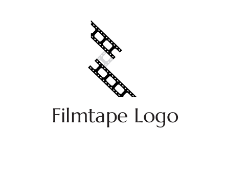 Letter R made of film reel logo