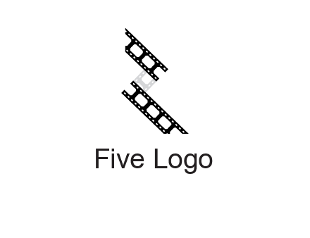 Letter R made of film reel logo