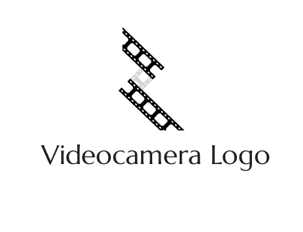 Letter R made of film reel logo