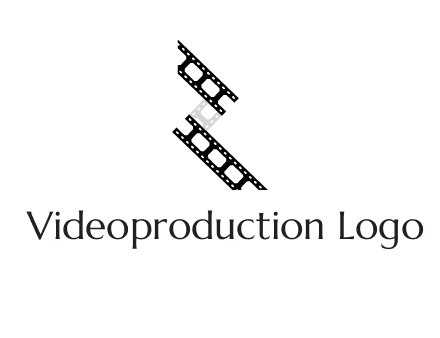 Letter R made of film reel logo