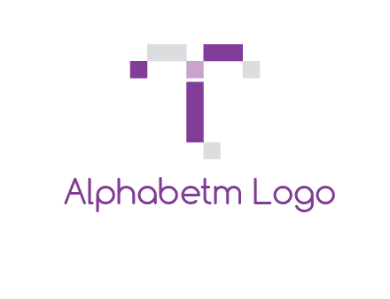 Digital letter T logo