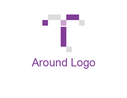 Digital letter T logo